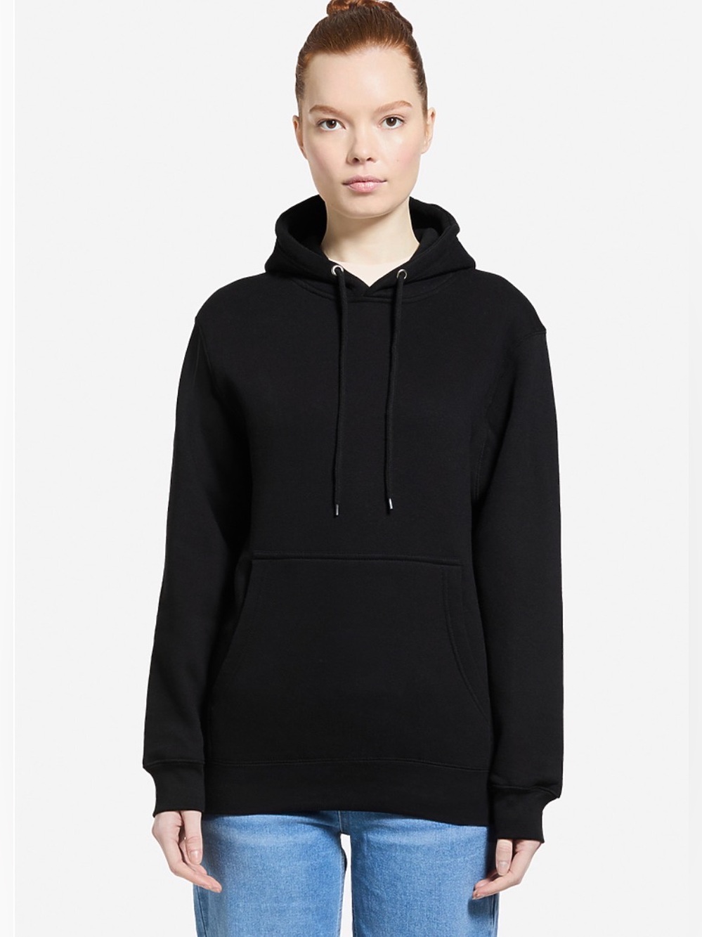 Uni-sex Black Hoodie Sweatshirt - Classic Pullover